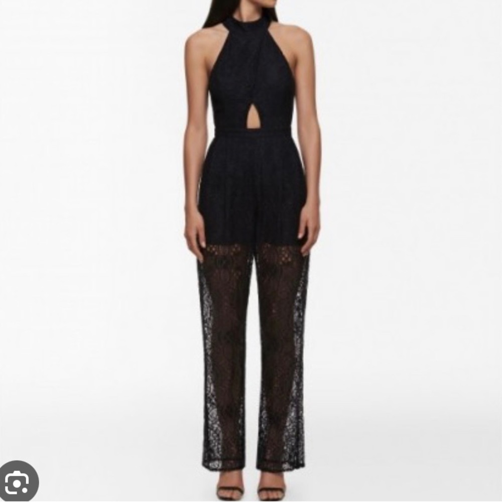 Kendall & kylie Black Lace Jumpsuit